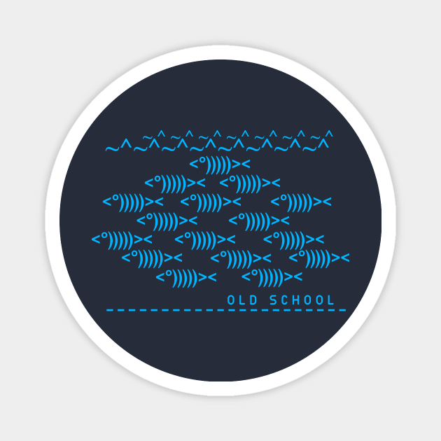 Text Keyboard Computer Nerd Old School Fish Geek Science Biology Magnet by TeeCreations